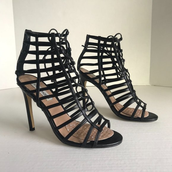 Steve Madden Shoes - Steve Madden Carrmen Caged Stiletto Heels | Black | 8